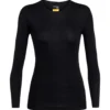 Icebreaker Women's 175 Everyday Merino LS Crewe SS19 2 Icebreaker Women's 175 Everyday Merino LS Crewe SS19 -Ride Outfit Sales Store prod195316 Black NE 01