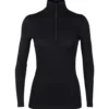 Icebreaker Women's 200 Oasis Merino LS Half Zip Top SS19 2 Icebreaker Women's 200 Oasis Merino LS Half Zip Top SS19 -Ride Outfit Sales Store prod208193 Black NE 01